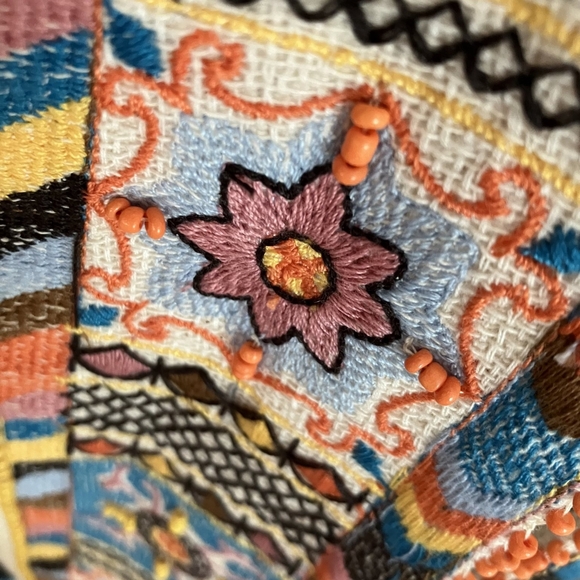 NWOT Embroidered and beaded Anthropologie Coloma Jacket, Pockets, Open Front, S - Picture 4 of 9